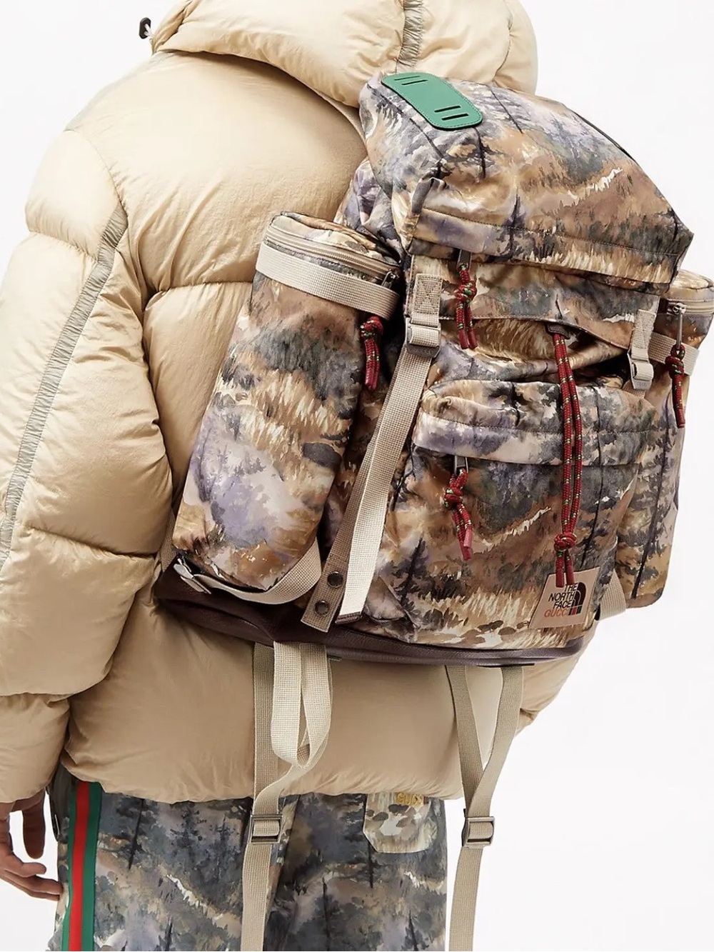 Gucci x North Face Nylon Forest Print Backpack